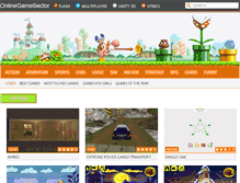 Tablet Screenshot of onlinegamesector.com